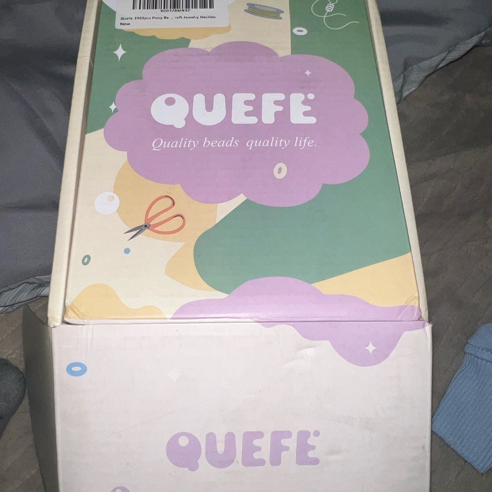 QUEFE Bead Craft Kit in Pastel Purple, Green & Cream